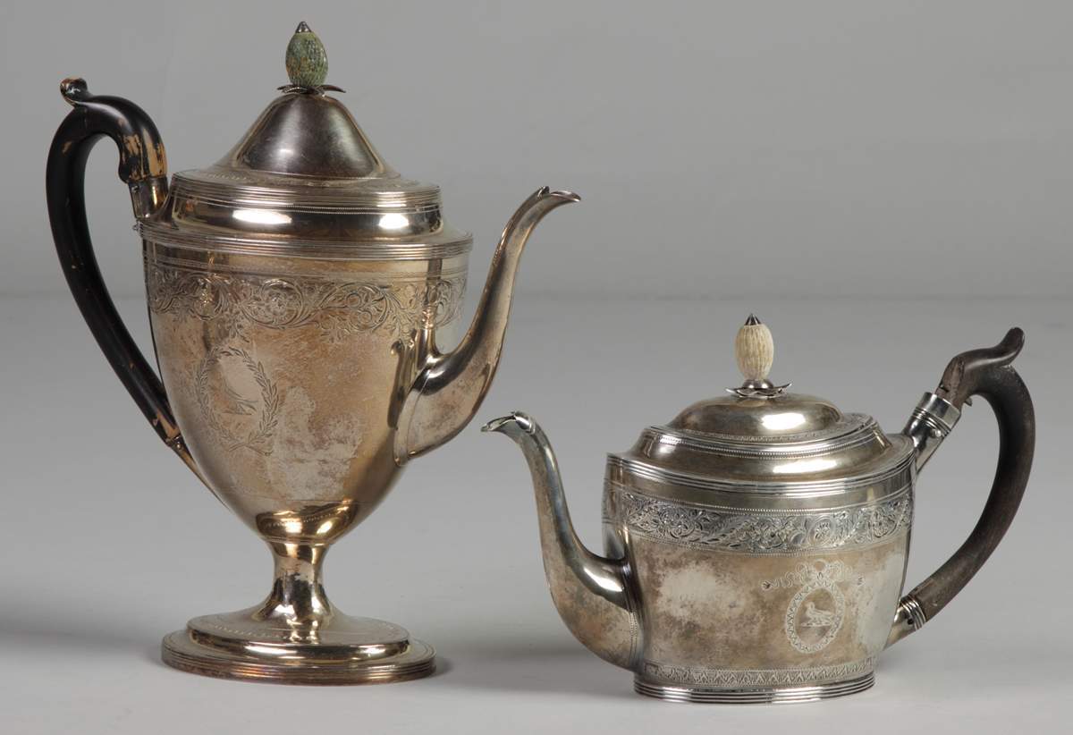 Sterling Coffee and Tea Pot Cottone Auctions
