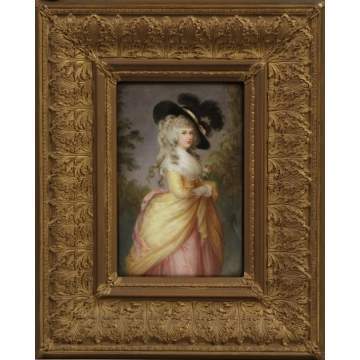 French Painted Porcelain Plaque