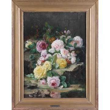 Jan Francois Verhas (Belgian, 1834-1896) Floral still life