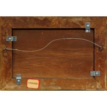 Lemuel Maynard Wiles (American 1826-1905) Silver Lake scene w/girl