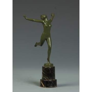 Joseph Lorenzl (Austrian 1892-1950) Bronze Nude on Marble Base
