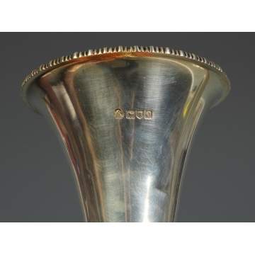 Pair of Sterling Vases w/Neptune riding on Stylized Fish