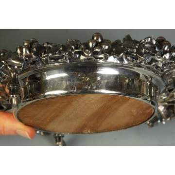 John Mortimer & John Samuel Hunt (IM & ISH) Fine Silver Wine Coasters w/unique Casters