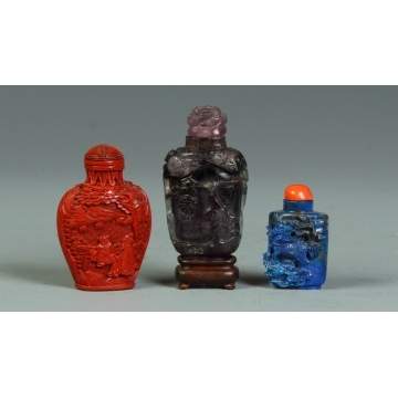 3 Snuff Bottles 	