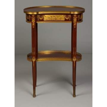Fine French Mahogany 1 Drawer Stand