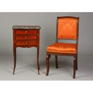 French Stand & Rosewood Side Chair
