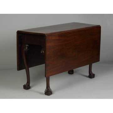 18th Cent. Chippendale Drop Leaf Table w/Claw & Ball Feet