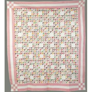 Multi-colored Flying Geese  Quilt