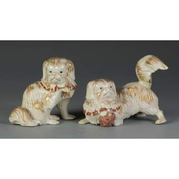 Kutani Porcelain Dogs