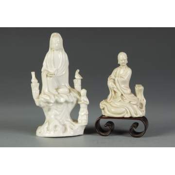 White Porcelain Lohan & Guanyin Figures