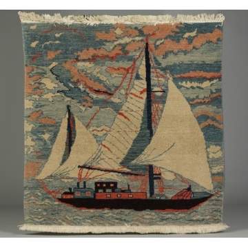 Turkish Kahis Carpet w/Sail Boats