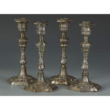 Group of 4 Sterling Candlesticks, Hawksworth Eyre Co., Sheffield