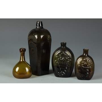 Early Blown Glass Bottles & Flasks