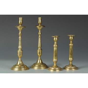 2 Pair of Brass Candle Sticks