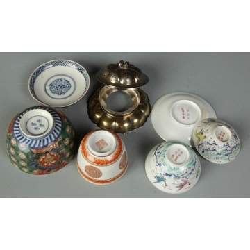 3 Chinese Export Covered Bowls