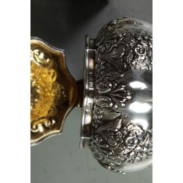 Two Sterling Tea Caddies