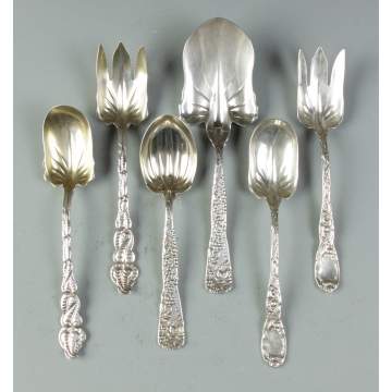 3 Sets of Tiffany & Co. Pattern Sterling Serving Pairs