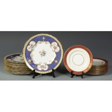 Cauldon & Minton Tiffany Plates	