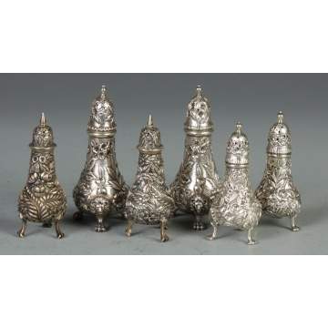3 Pair Sterling Salt & Pepper Shakers