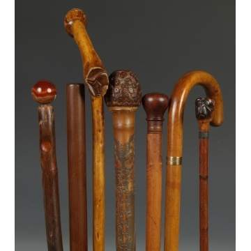 Group of 7 Wood Canes