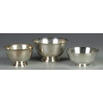 3 Sterling Bowls, 2 Tiffany & Co.