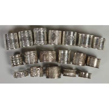 Group Sterling & silver napkin rings