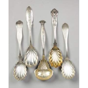 Sterling Serving spoons w/shell bowls