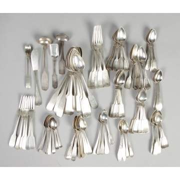 Misc. Coin forks, serving spoons, teaspoons, etc.