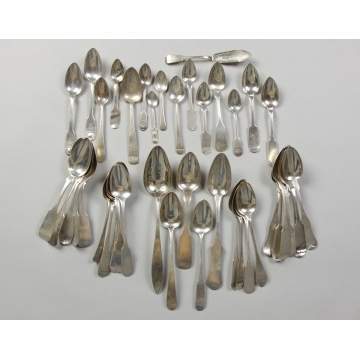 Misc. Coin serving spoons, tablespoons, etc.