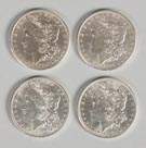 4 Morgan Head Silver Dollar Coins