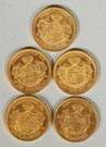 5 - 1898 Oscar II Sveriges OCH Norges Konung Gold Coins