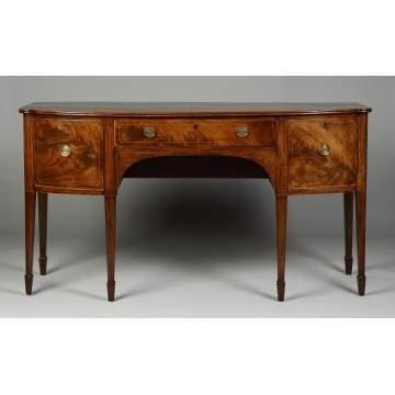 Period George III Bow Front Sideboard