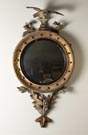 Carved Convex Mirror w/Eagle & Acanthus Leaves