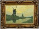 Charles Warren Eaton (American, 1857-1937) "Flemish Windmills"