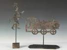 19th Cent. Articulated Sheet Metal Locomotive Weathervane