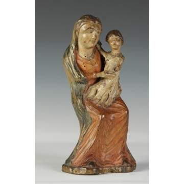 Early Carved Madonna & Child