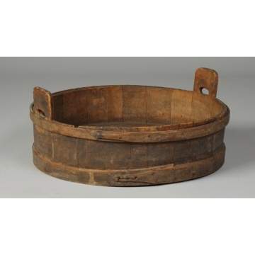 Early 19th Cent. Wooden Apple Tub w/Handles