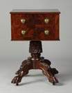 Federal Carved 2-Drawer Mahogany Stand