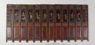 19th Cent. Carved & Painted Teakwood Table Screen