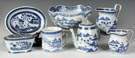 7 Pcs. of 19th Cent. Blue & White Canton