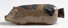 Rare Decorated Stoneware Pig Flask
