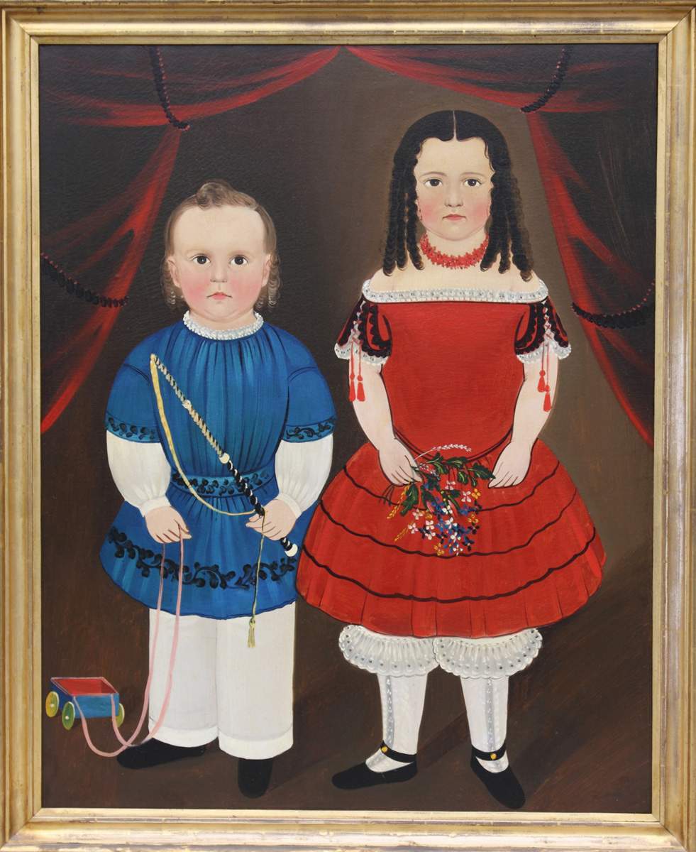 Attr. to William Matthew Prior Folk Art Portrait Cottone Auctions