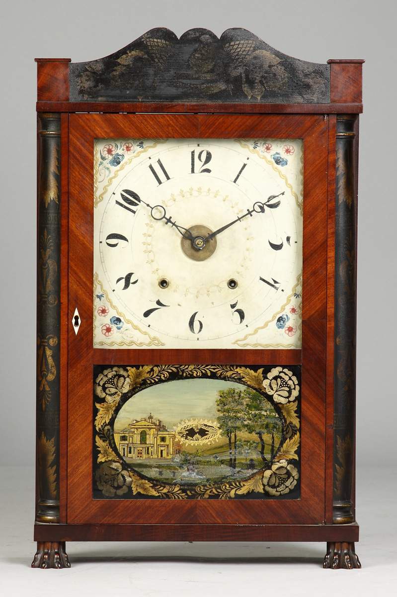 Rare Eli Terry & Sons, Plymouth, CT, Shelf Clock with Window Shade