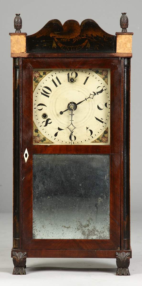 Silas Hoadley Miniature Alarm Shelf Clock | Cottone Auctions