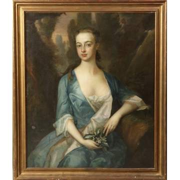 Attr. To Michael Dahl (1656-1743) Woman w/blue dress