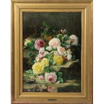 Jan Francois Verhas (Belgian, 1834-1896) Floral still life