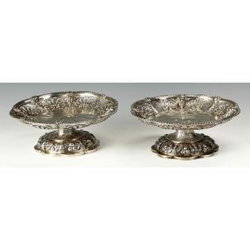 A Pair of Sterling Silver George III Compotes