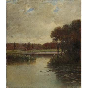 Lemuel Maynard Wiles  (American, 1826-1905)  "On the Marne, France"