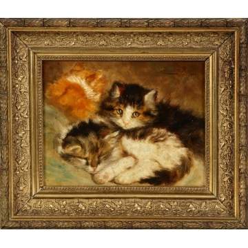 Henriette Ronner-Knip (Dutch, 1821-1909) "Sleepy Kittens"