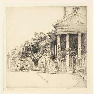 Elizabeth O'Neill Verner (American, 1883 - 1979) "St. Phillips Portico, Charleston"